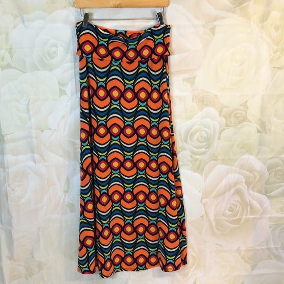 LuLaRoe Maxi Skirt Colorful Long Wide Waistband Small - Picture 2 of 7